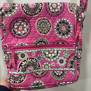 Vera Bradley Pink and Green Crossbody Bag